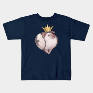 Cute Snooty Royal King or Queen Snob Hedgehog Kids T-Shirt